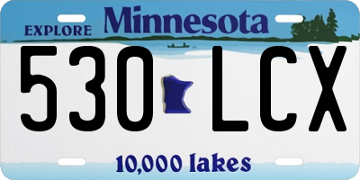 MN license plate 530LCX