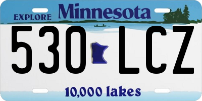 MN license plate 530LCZ