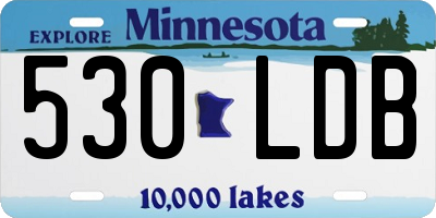MN license plate 530LDB