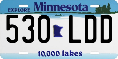 MN license plate 530LDD
