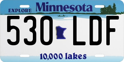MN license plate 530LDF