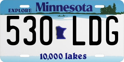 MN license plate 530LDG