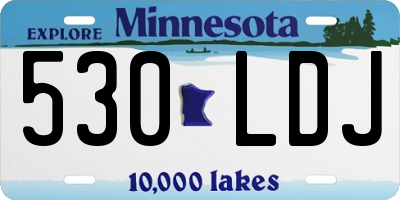 MN license plate 530LDJ