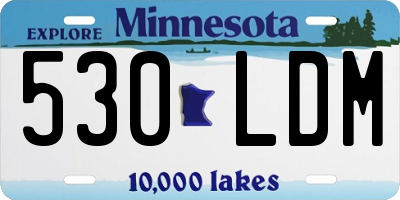 MN license plate 530LDM