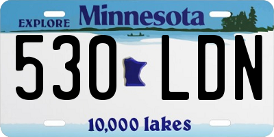 MN license plate 530LDN