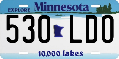MN license plate 530LDO