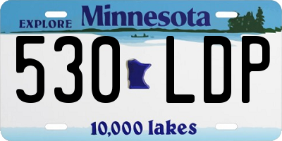 MN license plate 530LDP