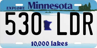 MN license plate 530LDR