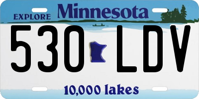 MN license plate 530LDV