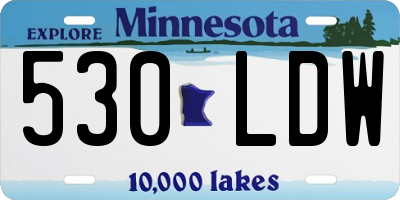 MN license plate 530LDW