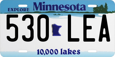 MN license plate 530LEA
