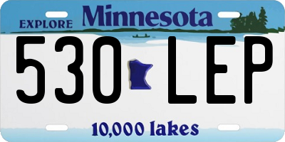 MN license plate 530LEP