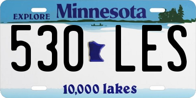MN license plate 530LES