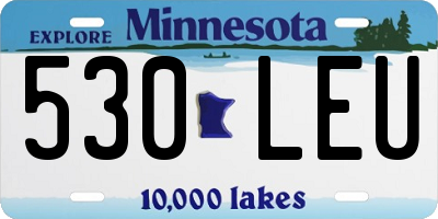 MN license plate 530LEU