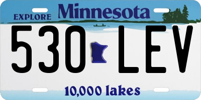 MN license plate 530LEV