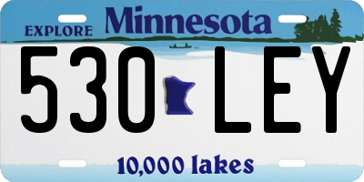 MN license plate 530LEY