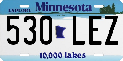MN license plate 530LEZ