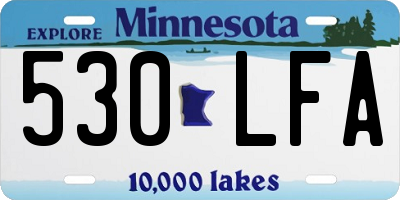 MN license plate 530LFA
