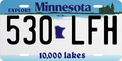 MN license plate 530LFH