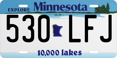 MN license plate 530LFJ