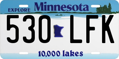 MN license plate 530LFK