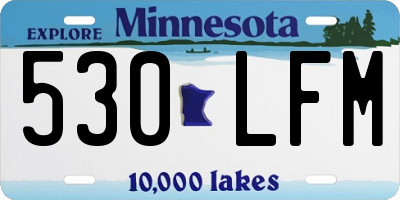 MN license plate 530LFM