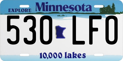 MN license plate 530LFO