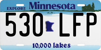 MN license plate 530LFP