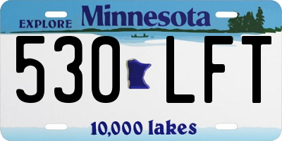 MN license plate 530LFT