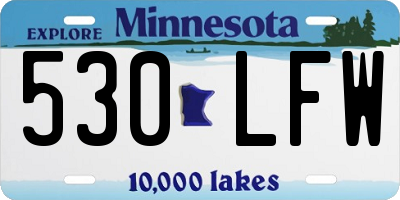 MN license plate 530LFW
