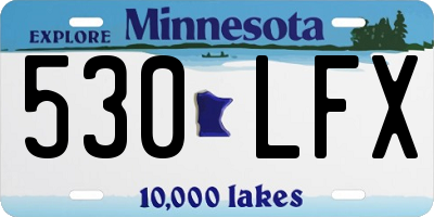 MN license plate 530LFX