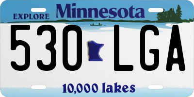 MN license plate 530LGA