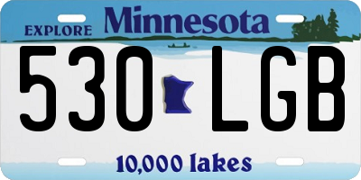 MN license plate 530LGB