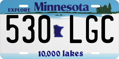 MN license plate 530LGC