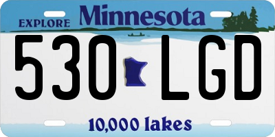 MN license plate 530LGD