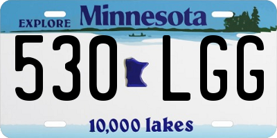 MN license plate 530LGG