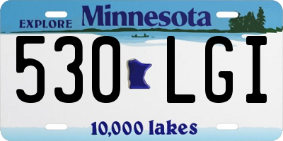 MN license plate 530LGI