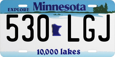 MN license plate 530LGJ