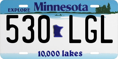 MN license plate 530LGL