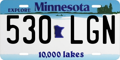 MN license plate 530LGN