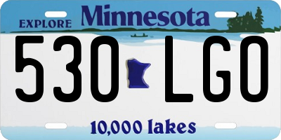 MN license plate 530LGO
