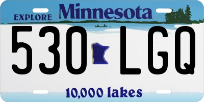 MN license plate 530LGQ