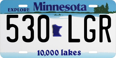 MN license plate 530LGR