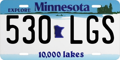 MN license plate 530LGS