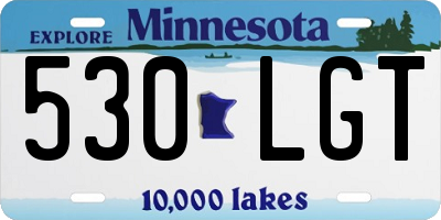 MN license plate 530LGT