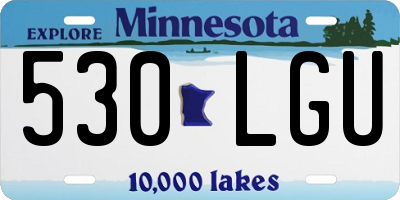 MN license plate 530LGU
