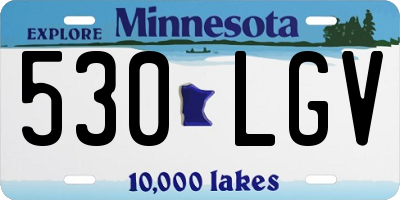 MN license plate 530LGV