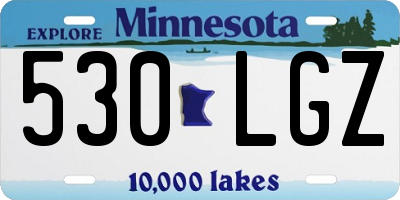MN license plate 530LGZ