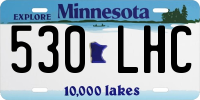 MN license plate 530LHC
