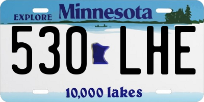 MN license plate 530LHE